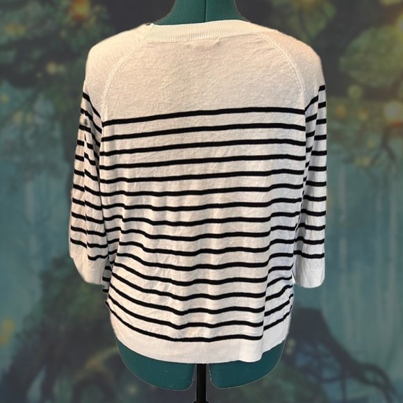GUC H&M Slouchy Stripe Sweater sz M Lightweight (#346) - Picture 2 of 3